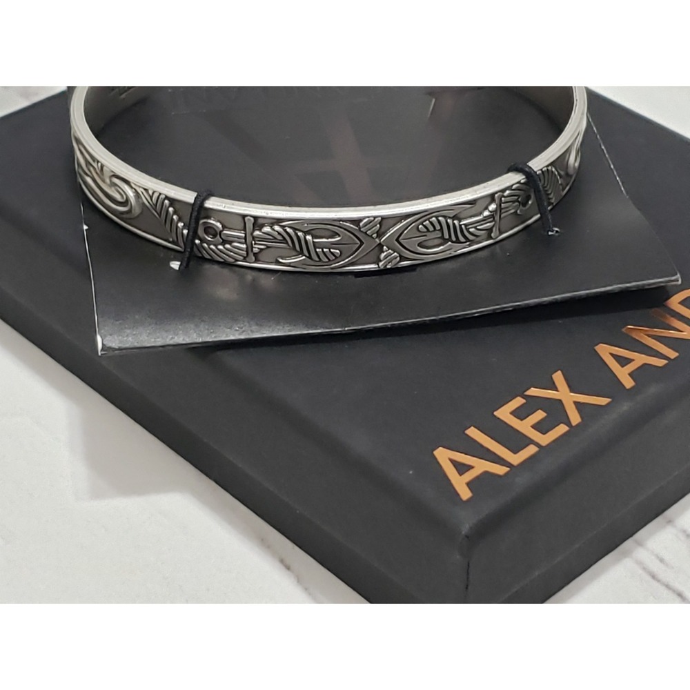 NEW RARE MENS ALEX & ANI Anchor Cuff Bracelet Adjustable Nautical Sailor Surfer